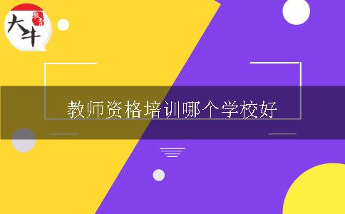 教师资格培训哪个学校好