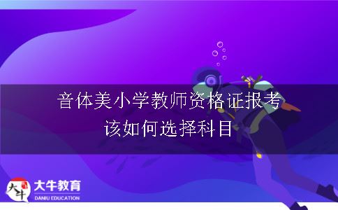 音体美小学教师资格证报考该如何选择科目