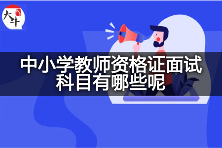 中小学教师资格证面试