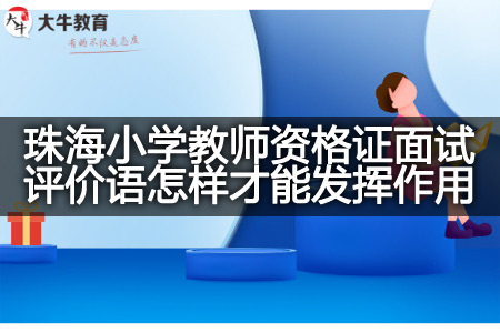 珠海小学教师资格证面试