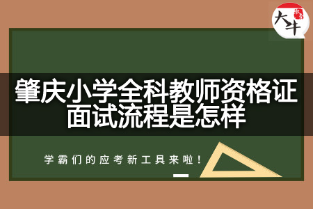 肇庆小学全科教师资格证面试