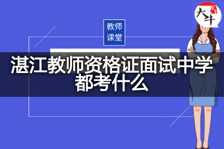 湛江教师资格证面试中学