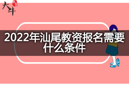 2022年汕尾教资报名