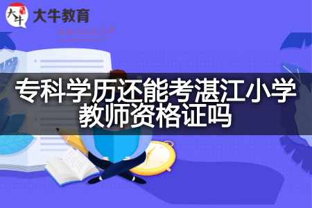 湛江小学教师资格证