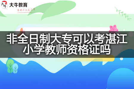 考湛江小学教师资格证