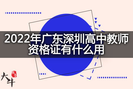 2022年广东深圳高中教师资格证