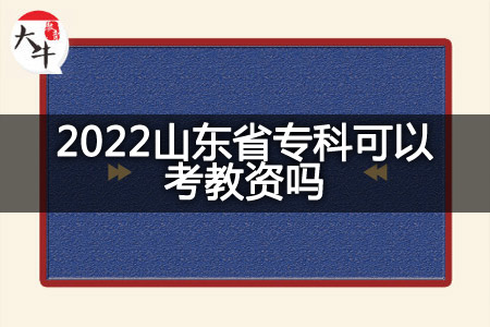 2022山东省专科考教资