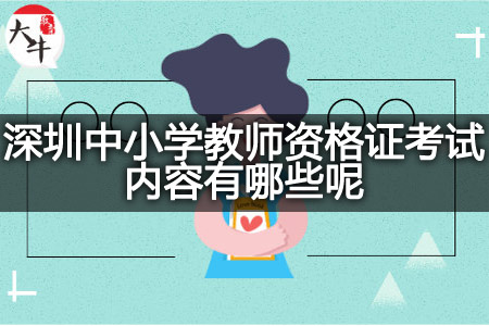 深圳中小学教师资格证考试