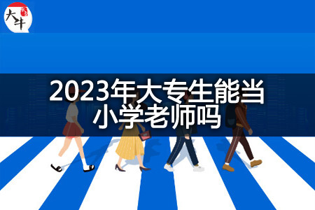 2023年大专生当小学老师