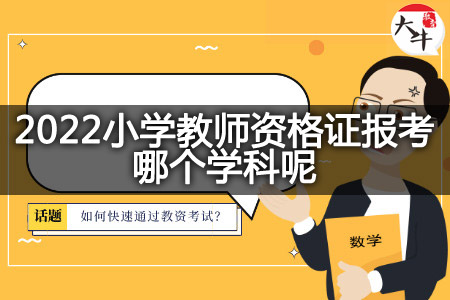 2022小学教师资格证报考