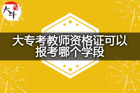 大专考教师资格证报考学段