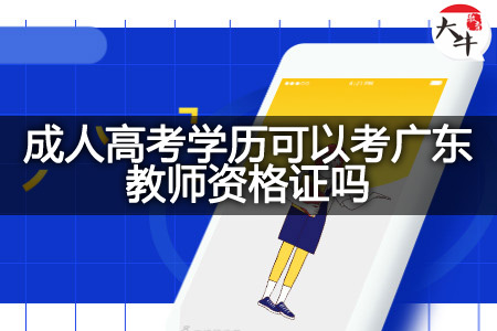 成人高考学历考广东教师资格证