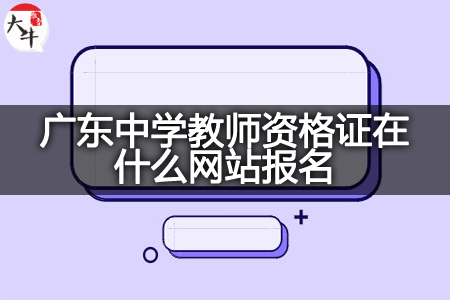 广东中学教师资格证网站报名