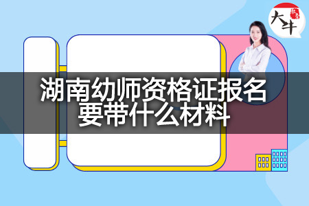 湖南幼师资格证报名材料