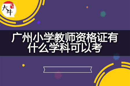 广州小学教师资格证