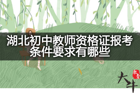 湖北初中教师资格证报考条件