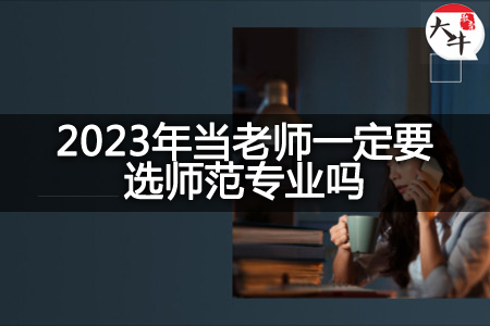 2023年当老师选师范专业