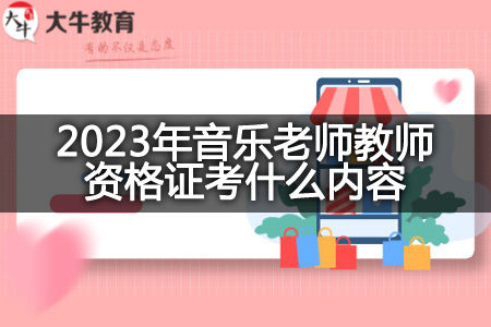 2023年音乐老师教师资格证