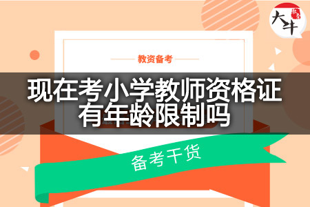 现在考小学教师资格证年龄限制