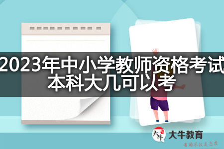 2023年中小学教师资格考试本科