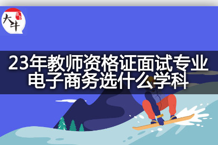 23年教师资格证面试专业电子商务