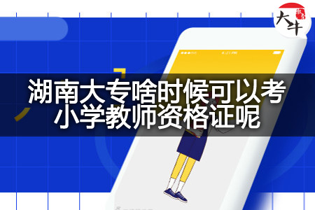 湖南大专考小学教师资格证