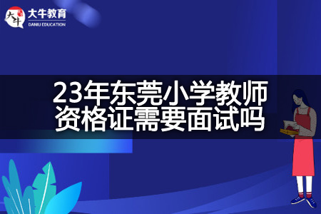 23年东莞小学教师资格证面试