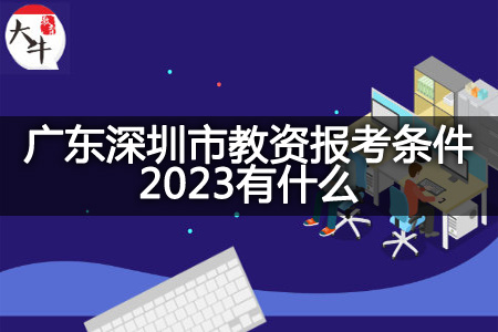 广东深圳市教资报考条件2023