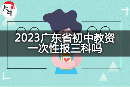 2023广东省初中教资报三科