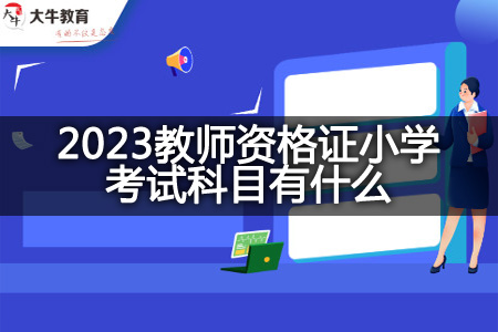 2023教师资格证小学考试科目