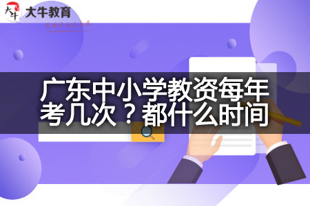 广东中小学教资每年