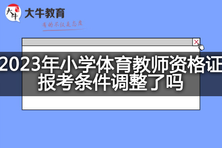 2023年小学体育教师资格证报考