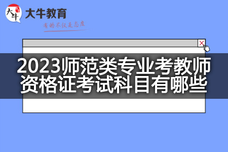 2023师范类专业考教师资格证考试