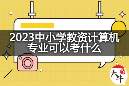 2023中小学教资计算机专业