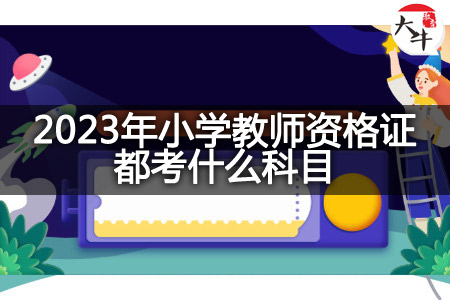 2023年小学教师资格证科目