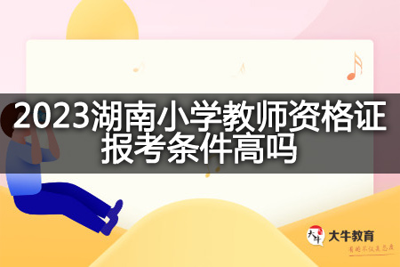 湖南小学教师资格证报考条件