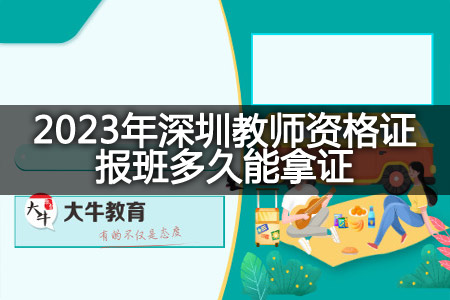 2023年深圳教师资格证报班