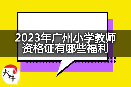 2023年广州小学教师资格证