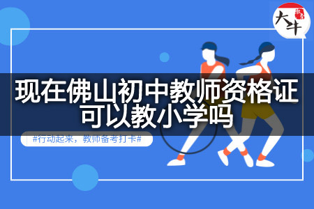 现在佛山初中教师资格证教小学