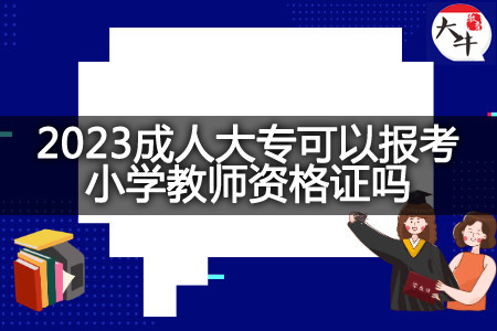 2023成人大专考小学教师资格证