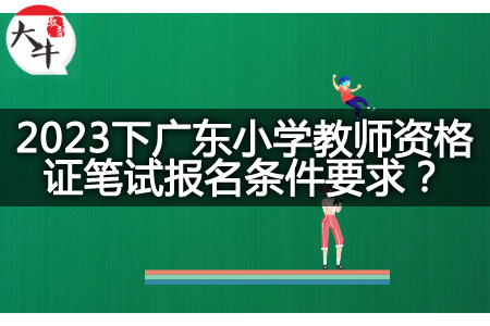 2023下小学教师资格证笔试报名条件要求