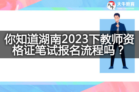 湖南2023下教师资格证笔试报名流程