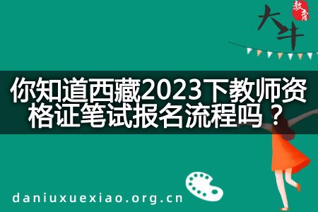 西藏2023下教师资格证笔试报名流程